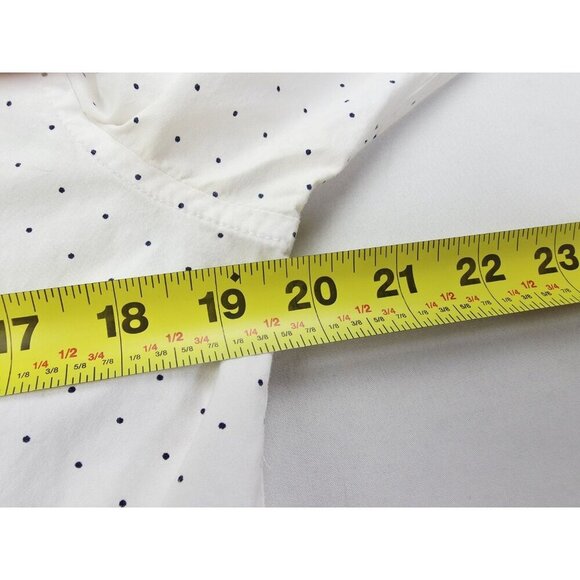 J. Crew Slim Untucked Size Small Mens White Black Polka Dots Button Down Shirt - Picture 2 of 11